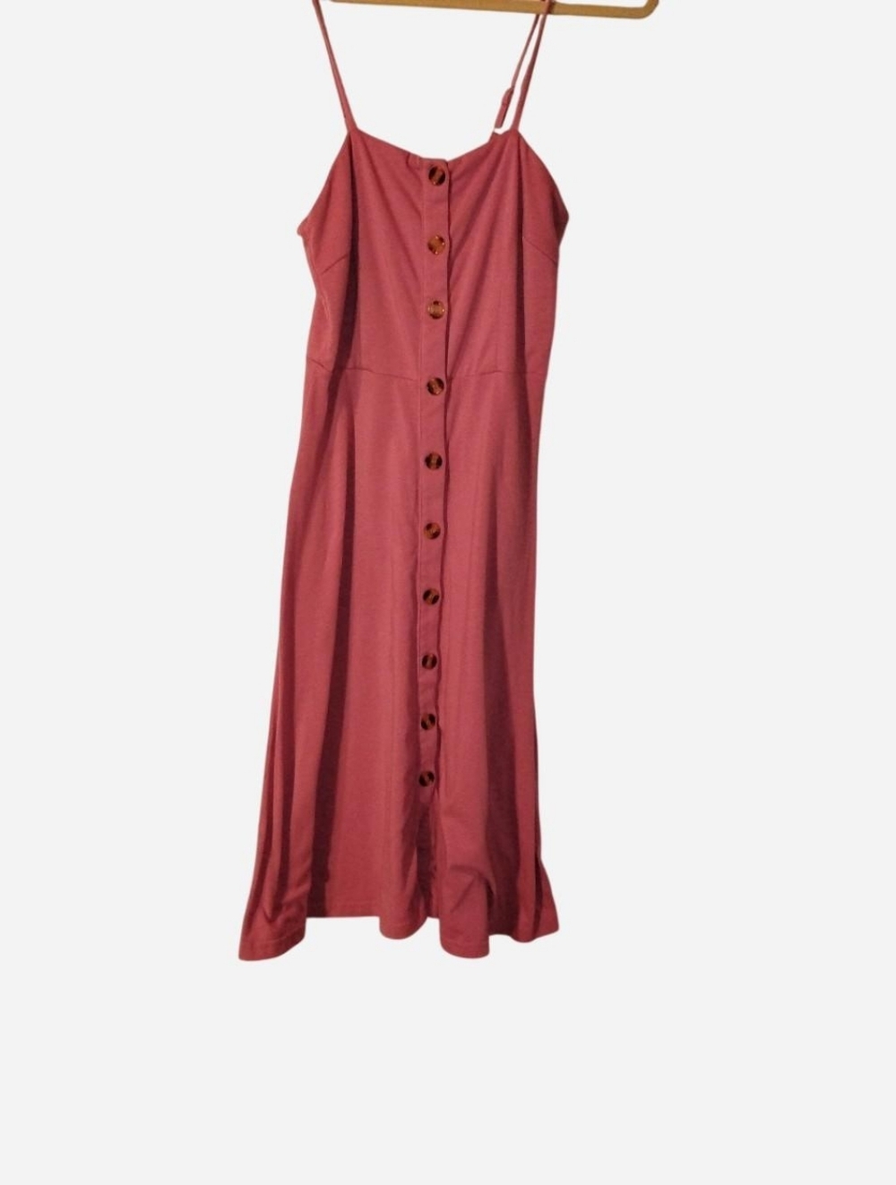 Berydress Pink Button-Down Midi Sundress - Size Small